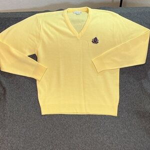 Izod Yellow V-Neck Sweater Vintage 1999 Size Large